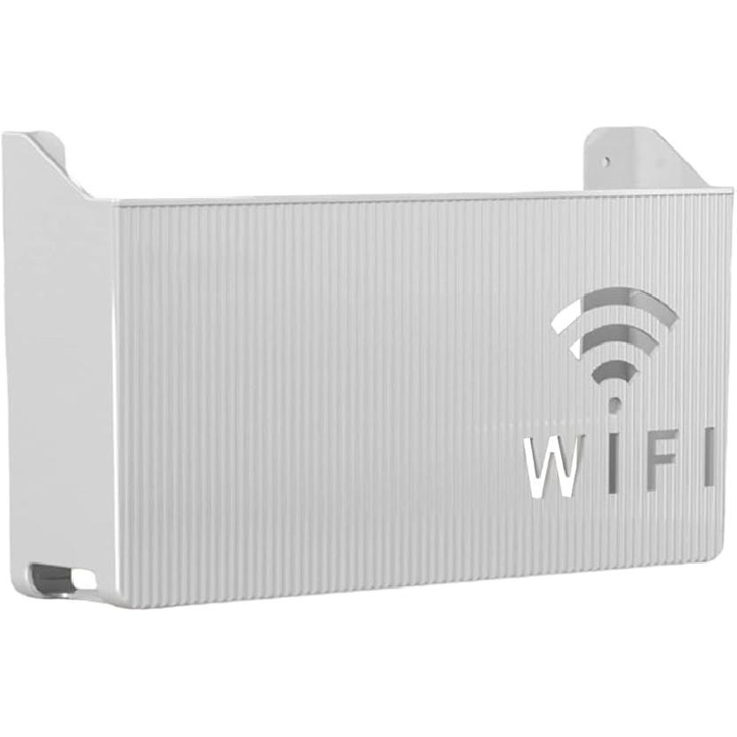

Ящик для хранения маршрутизатора WiFi, креативный многофункциональный ящик для хранения маршрутизатора, настенный ящик для маршрутизатора без перфорации для использования в домашнем офисе серый