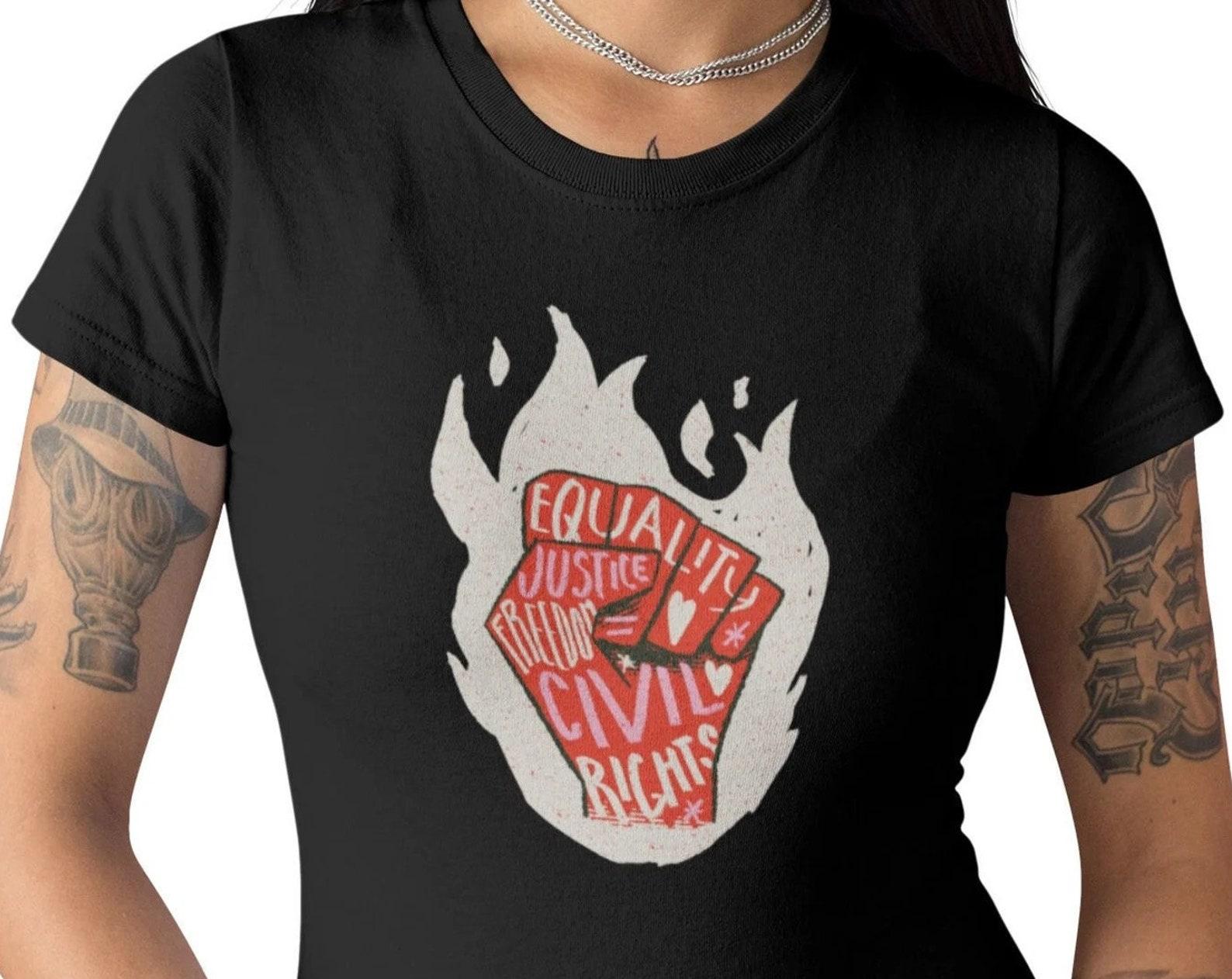 Women s T-shirt Revolution Woman Alternative, Freedom Women s Shirt Equality, Antifascista Graphic S