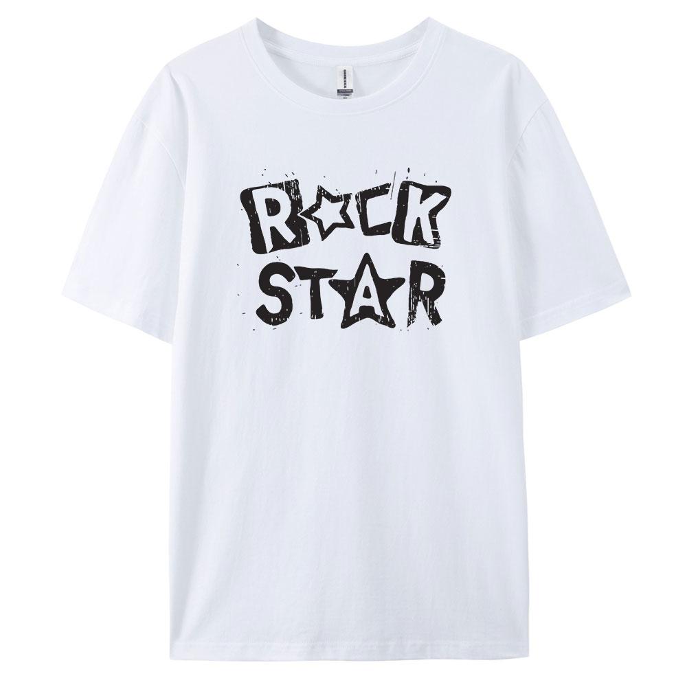 RockStar Summer Essential Pure Cotton TShirt with Short Sleeves and Round Neck