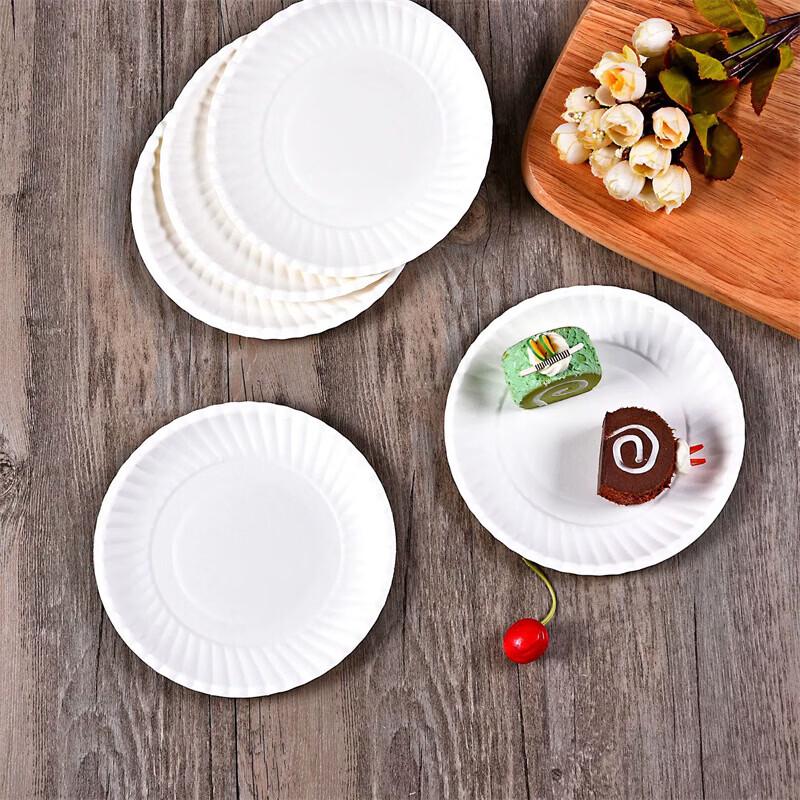 Disposable White 6-inch Paper Plates