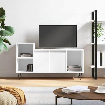 Vidaxl TV Cabinet, White, 100X35X55 Cm, Wood-Based Material