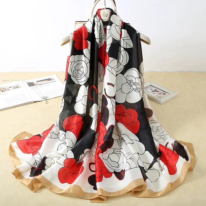 180*90cm muffler new Luxury Brand Scarf Women Shawls Wraps Spring Hijab Bufanda Foulard Female Bandana Beach Stoles Silk