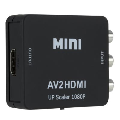 1080P RCA Composite CVBS AV zu HDMI Video Audio Adapter kompatibel mit N64 Wii PS2 Xbox VHS VCR Kamera DVD, unterstützt PAL/NTSC mit USB-Stromkabel
