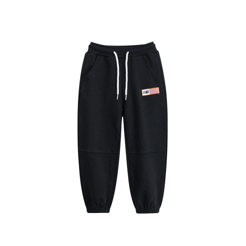 Brand Export Children s Sports Pants, New Spring and Autumn Models, Pure Cotton Large Terry Sweatpants for Older Children, Youth Casual Pants Dt5517H Black (300g Pure Cotton Terry) 130 cm