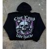 2026 Y2K Streetwear Zip-Up Hoodie Unisex Oversized Pullover Casual Long Sleeve Sweatshirt