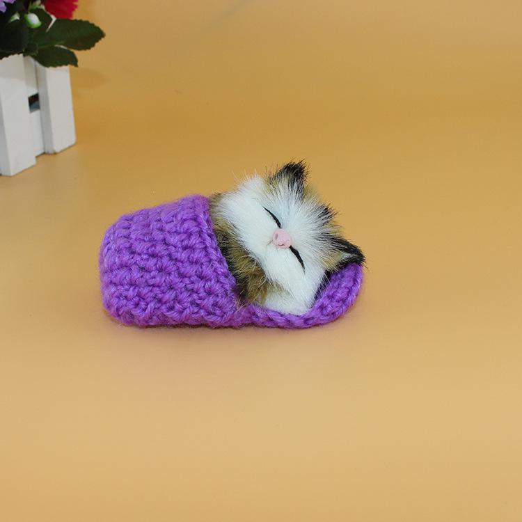

Cute Kitten Plush Slipper Ornament Pendant 10cm