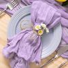 6pcs Napkins Wrinkled Dinner Napkins Soft Cotton Table Napkins Decorative Cloth Napkins for Weddings Parties Family Everyday Use