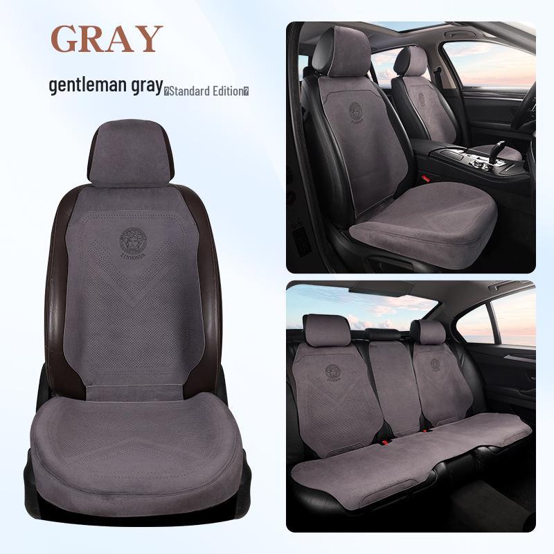 Universal Four-Season Breathable Suede Seat Cushion for New Energy Vehicles
