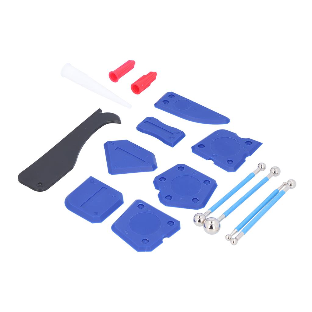 16Pcs Caulking Tool ABS Glue Grout Cleaning Scraper Remover Nozzle for Floor Tile