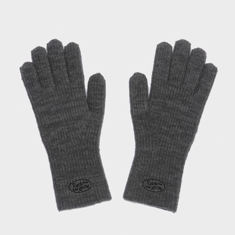 RECLOW KNIT LOGO GLOVE CHARCOAL