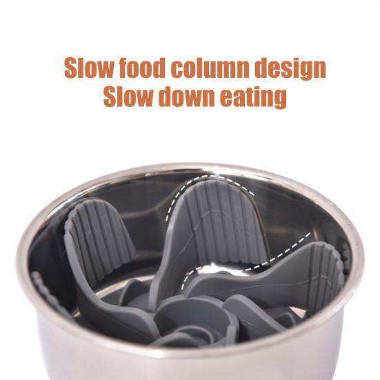 Slow Feeder-Hundenäpfe-Einsatz mit Saugnäpfen, zuschneidbares Anti-Erstickungs-Puzzle aus Silikon, Slow Feeder-Einsatz für normale und erhöhte Hundenäpfe