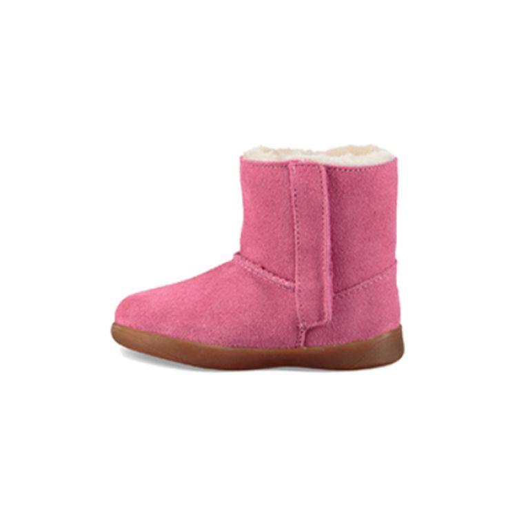 UGG Keelan Suede Velcro Fleece Snow Boots Kids Boots Pink 1096089T-PAZ
