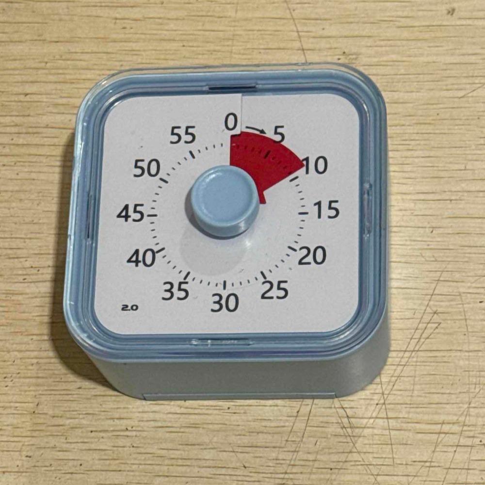 60 Minutes Visual Timer Round/Square Kitchen Timer Countdown Alarm Clock  Reading Room