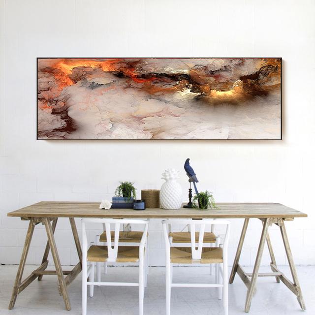 Abstract Canvas Painting Colorful Purple Blue Cloud Posters and Prints Nordic Wall Art Pictures for Bedroom Home Decor No Frame No Frame