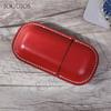 JOGUJOS Vegetable Tanned Leather Hand-sewn Glasses Case, Capsule Glasses Storage Case, Genuine Leather Sunglasses Case