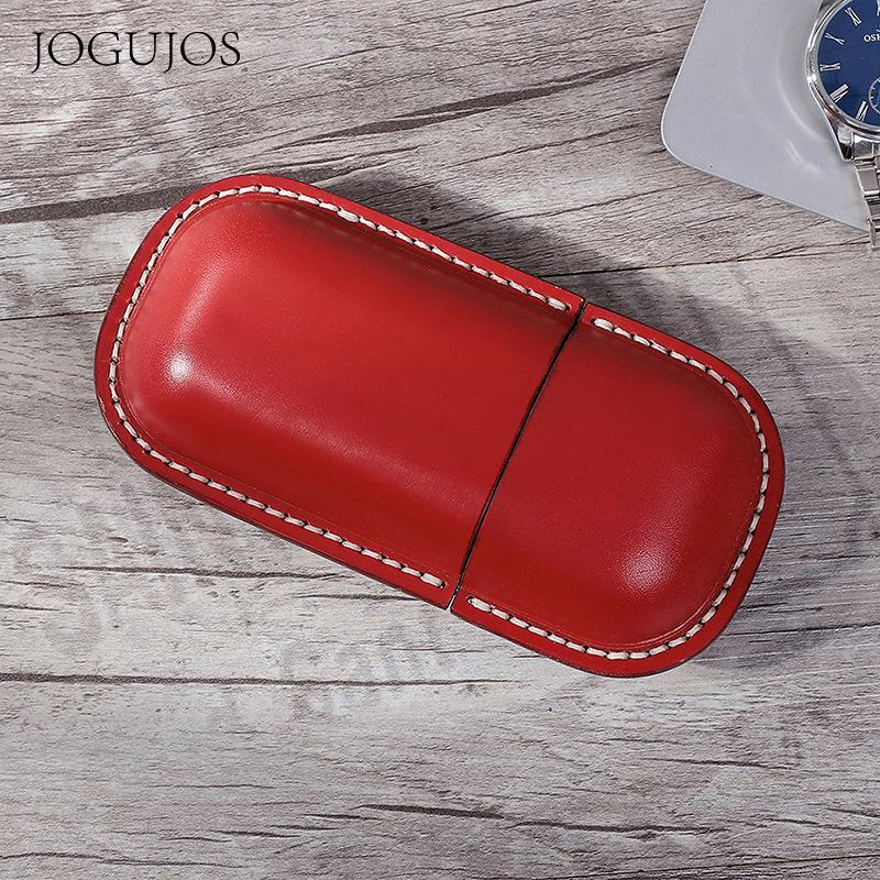 

JOGUJOS чехол для очков ручной работы из кожи растительного дубления, чехол-капсула для хранения очков, чехол для солнцезащитных очков из натуральной кожи
