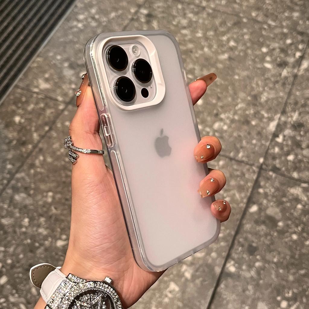 Luxury Transparent Matte Phone Case For iPhone 16 11 12 13 14 15 Pro Max 15 Plus X Xs Max XR Bumper Back Cover