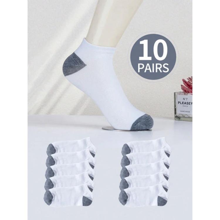 

10 пар мужских модных хлопковых дышащих удобных носков до щиколотки, мужские летние носки One Size