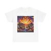 Unisex Adult T Shirt Southwestern Stained Glass Art Sunset Coyote