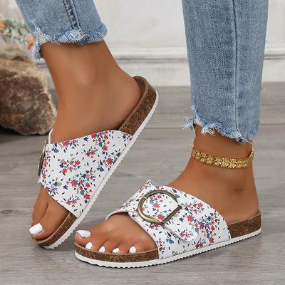 נעלי בית לנשים 2024 סנדלי חוף חדשים לקיץ פתוחות מקדימה נעלי בית שטוחות נעליים נוחות אופנתיות יומיומיות לנשים כפכפים נשים