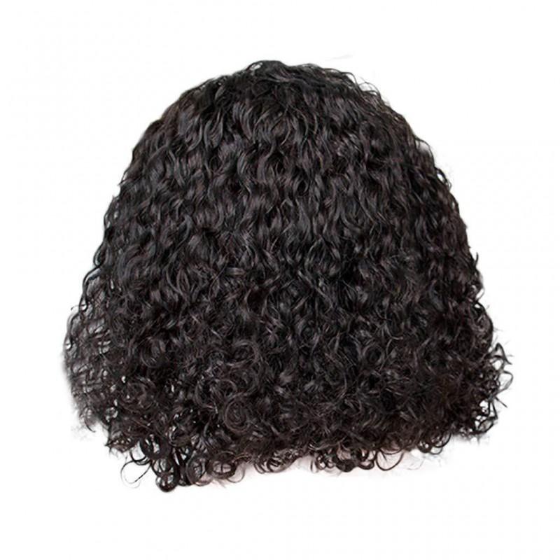 European American Wigs Women's Hoods Short Small Rolls Wavy Fluffy