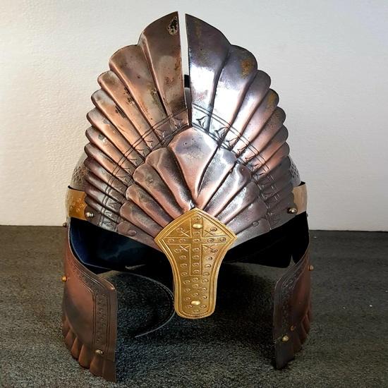Medieval Wings Armor Helmet Metal Etching Brass Fitting Templar Viking Helmet Gift