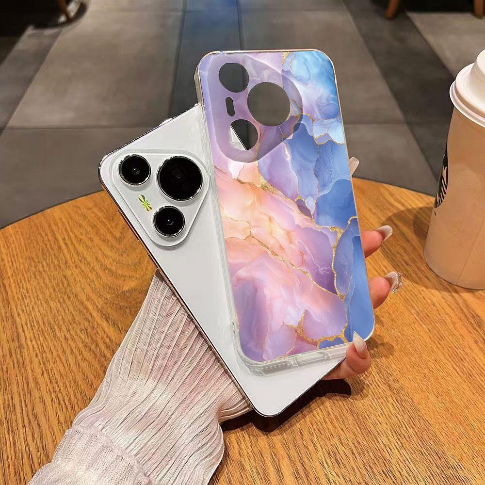 White Leopard Print Transparent For Honor 400 Pro 200 Lite 90 Smart 70 X7 Clear for Artistic Pink Marble Phone Case Couple Cover