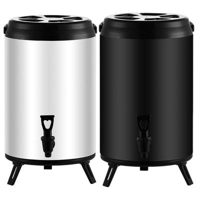 Commercial Grade Milk Teas Bucket Double Layer Insulated Beverage Dispenser Hot Cold Drink Container with Spigot