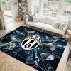 Juventus FC Design Kristall-Samt-Teppich Gemütlich Nicht?Rutschfester Teppich mit Aufdruck für Schlafzimmer Wohnzimmer Eingang
