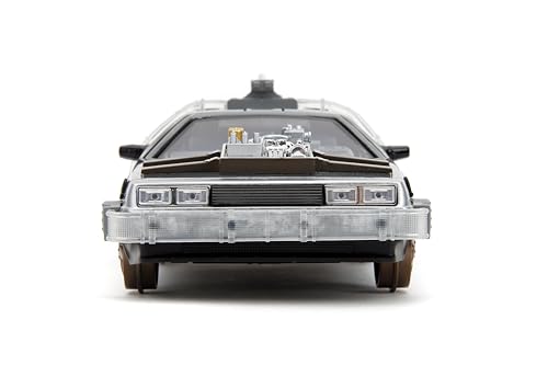 1:24 Scale BACK TO THE FUTURE PART III - TIME MACHINE (RAIL) W/LIGHT Back to the Future Diecast Car [Parallel Import]
