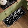 VIKAMA 1/2pcs Halloween Kitchen Rug Witch Outdoor Non-Slip Doormat Gothic Home Decor Laundry Room Hallway Rug Rag