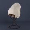 Rabbit Fur Beanies Soft Warm Fluffy Winter Hat for Women Angora Knitted Hat Beanies Female Bonnet warm Woman Knit Cap