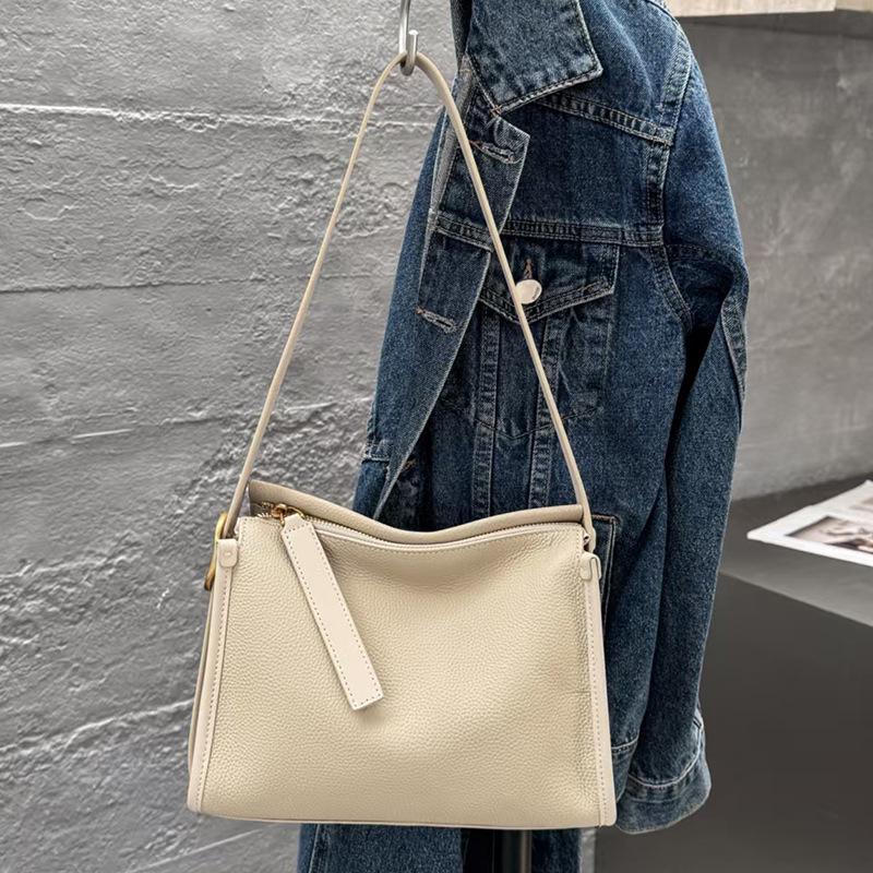 Genuine Leather Underarm Bag for Women 2025 New Fashion Pillow Bag Commuting Versatile Single Shoulder Crossbody Bag Top Layer Cowhide Women's Bag