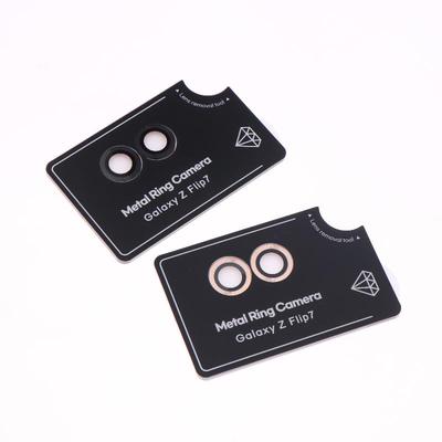 1/2 szt. Dla Flip7 Metalowy pierścień Ochraniacz obiektywu aparatu Odporny na zarysowania Ochronne szkło hartowane na obiektyw aparatu HD Dla Samsung Galaxy Flip 7