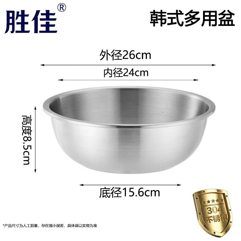Shengjia 304 Stainless Steel Round Kitchen Bowl with Lid