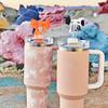 Reusable Toppers Silicone Accessories Bowknot Plug Bow Straw Cap Covers Dust-proof Straw Tips For Cups 30&40 Oz Tumbler