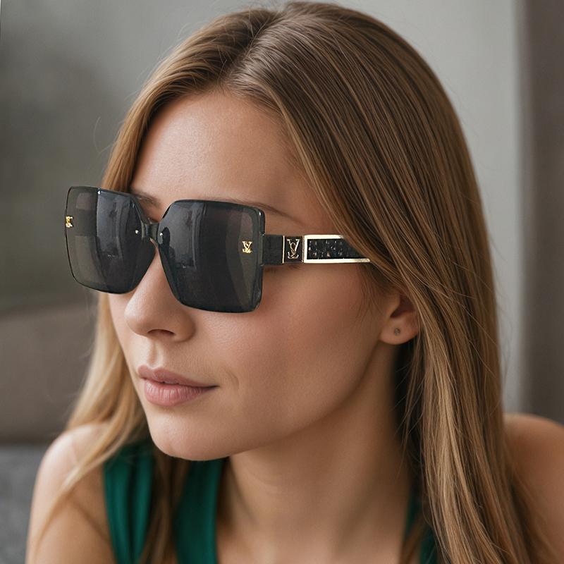 Lunettes de Soleil de Luxe Designer Femme Carrées Vintage Élégantes Mignonnes Lunettes Tendance Voyage Fête Marque de Mode