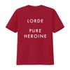 Lorde Pure Heroine T-shirt Deluxe Stiloso Ispirata alla Musica per i Fan vintage Lavata grafica Versatile Top Per l'Uso Quotidiano uomo
