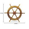 Premium Sailor's Hand Crafted Brass & Wooden Ship Wheel | Luxury Gift Decor | Boat Collectibles (Rosewood Hub (Brass Ring), 18 Inches)