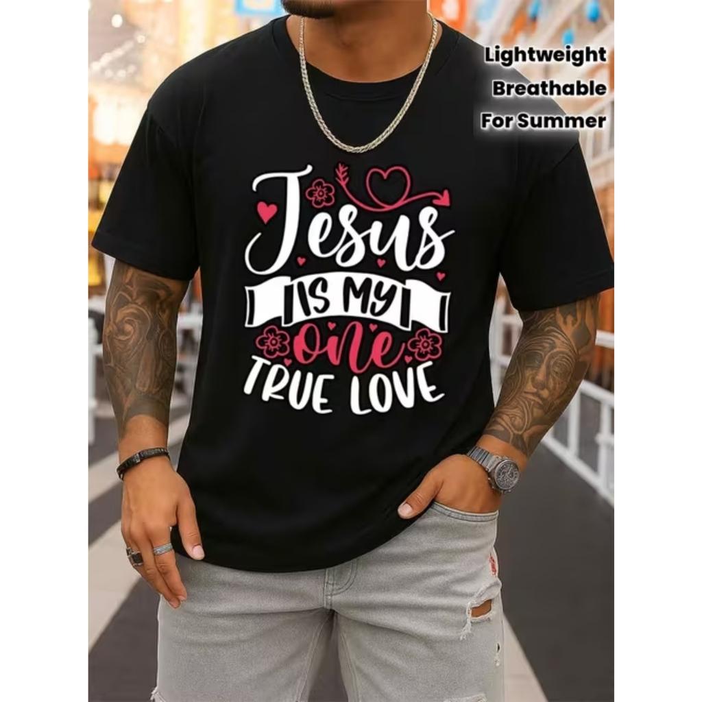 New Summer Men's Fashion T-shirt Personality Simple Pattern Printed Men's T-shirt Top