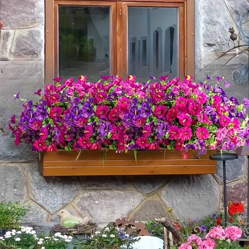Vibrant Artificial Flowers - UV-resistant and Fade-resistant Floral Arrangement, Bright Multicolored Blooms, Suitable