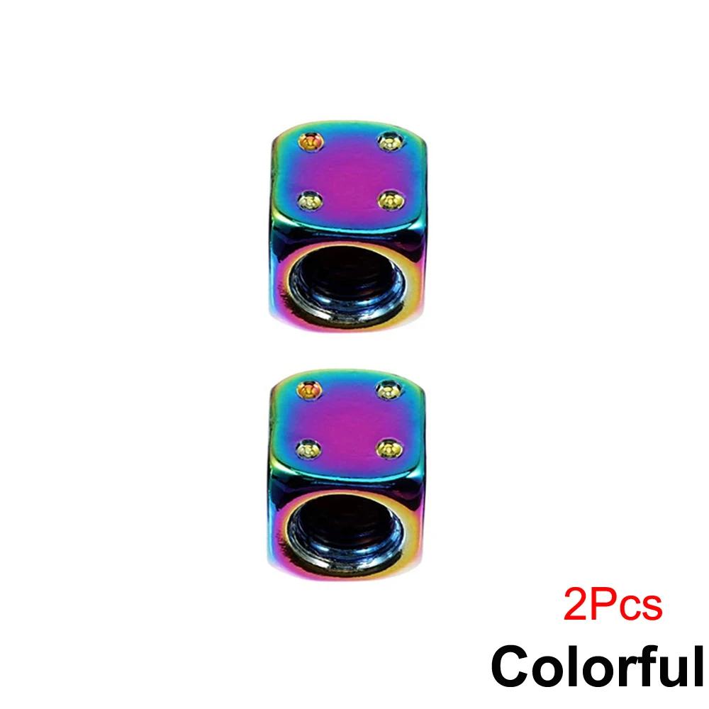 BFR1 DSYCAR 2/8Pcs Aluminum Tire Valve Caps Dice Wheel Stem Tyre Tire Wheel Stem Air Valve Dust Cover for Car Truck Motocycle Bike