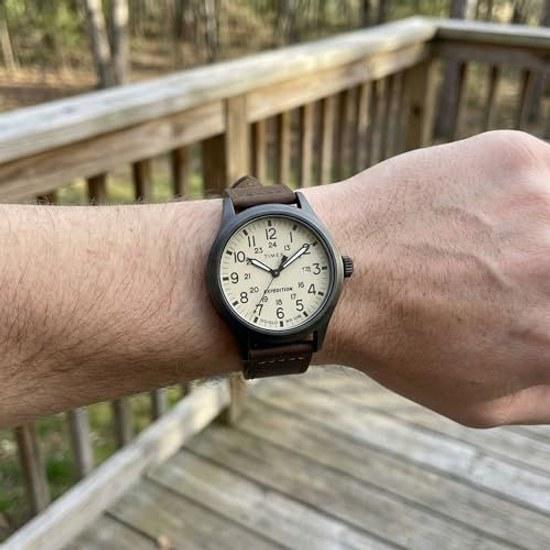 TIMEX Expedition Scout Metal Cream Dial Brown Strap T49963