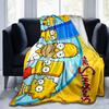 1Pc Simpsons Family Blanket Soft And Comfortable Casual Warm Camping Travel Christmas Halloween Gift M292175