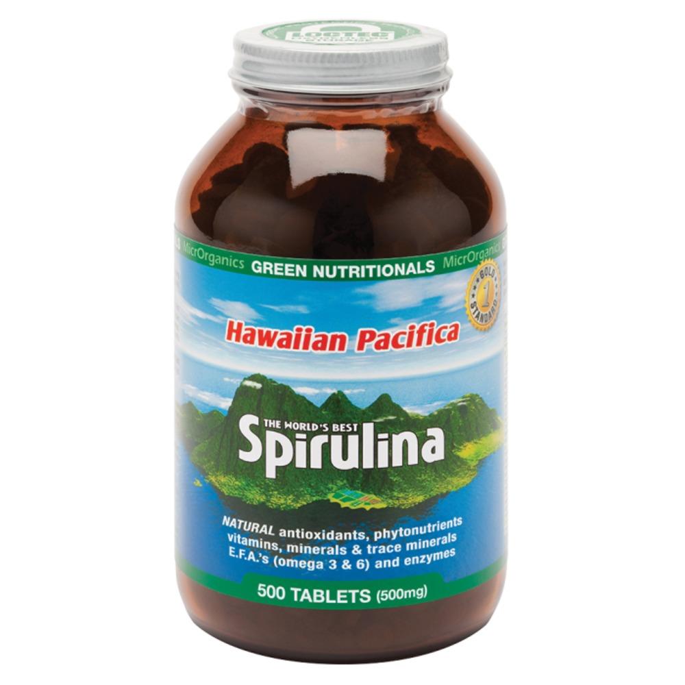 

MicrOrganics Green Nutritionals Hawaiian Pacifica Spirulina 500mg 500t