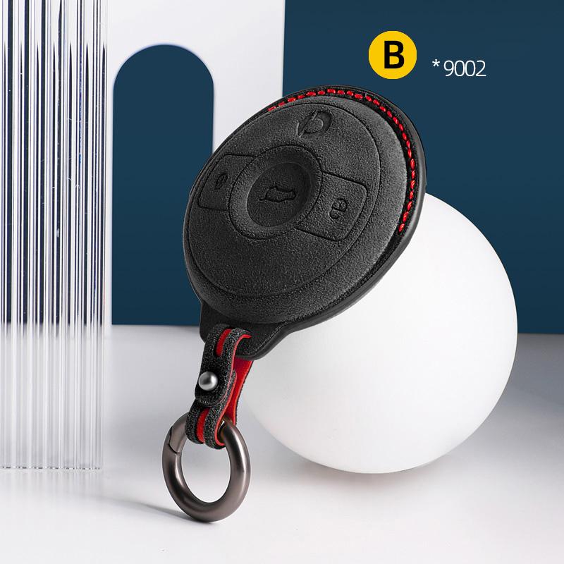 For Mercedes Benz SMART Fortwo 1 BRABUS 1  Barbos SMART Suede Remote Car Key Case Shell Keychain  for Benz Smart Elf Key