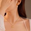 Set di Collana e Orecchini GEMCHIC da Donna a Foglia di Ginkgo con Perle d'Acqua Dolce, Gioielli in Acciaio Inossidabile Placcato Oro