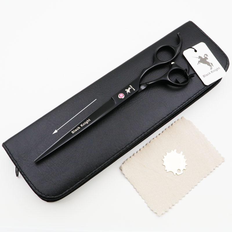 8,0 Zoll professionelle Haustierschere für die Hundepflege, schwarz, gebogen, für die rechte und linke Hand