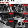 For Dodge Challenger Accessories 2015-2024  Fits Cup Holder Ert Anti-Dust Mats Door Pocket Center Console Liners(Black Trim) - 11 PCS Set