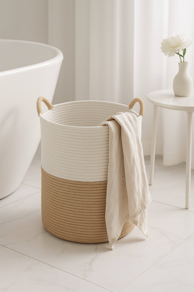 Storage Basket with Easy Carry Large Laundry Capacity Big Opening Handles Backet Home Clothes